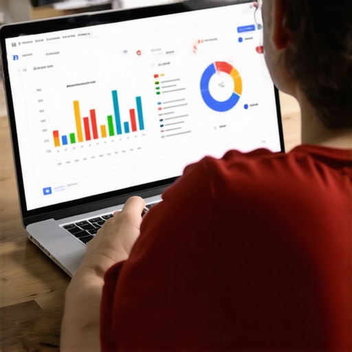 Person reviewing local SEO analytics on laptop