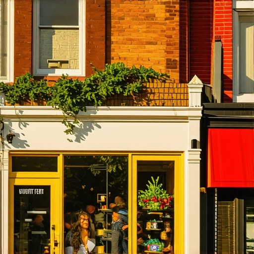 Plano community event with local businesses and residents interacting.