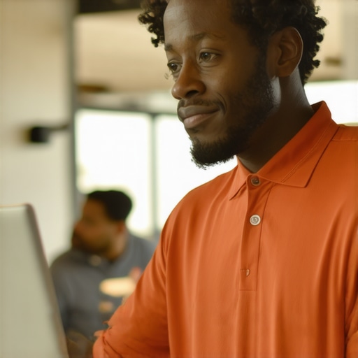 Business owner reviewing local search behavior insights on a computer in Plano