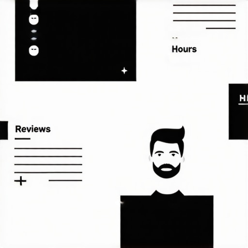 Diagram showing schema markup structure for local business listings.