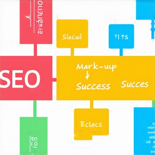 Diagram showing schema markup elements for local business SEO