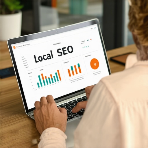 Person analyzing local SEO data on a laptop for business growth