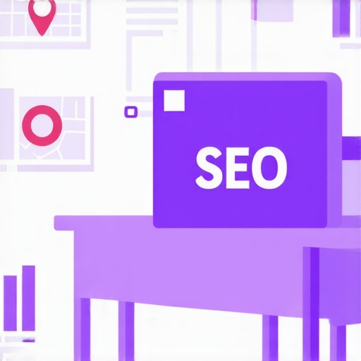 Computer screen displaying local SEO analytics and Google Maps data