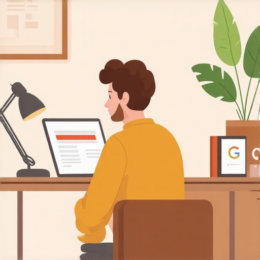 Small business owner updating Google My Business profile on a computer