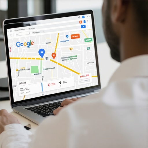 Person reviewing local SEO data on a laptop in Plano, Texas.