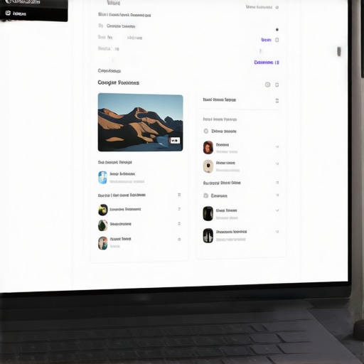 Google My Business Dashboard Optimization Screenshot of a dashboard editing Google My Business profile on a laptop.