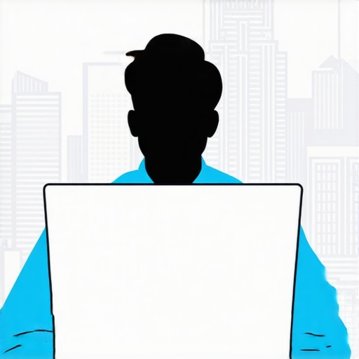 Person working on Google My Business profile with Plano cityscape