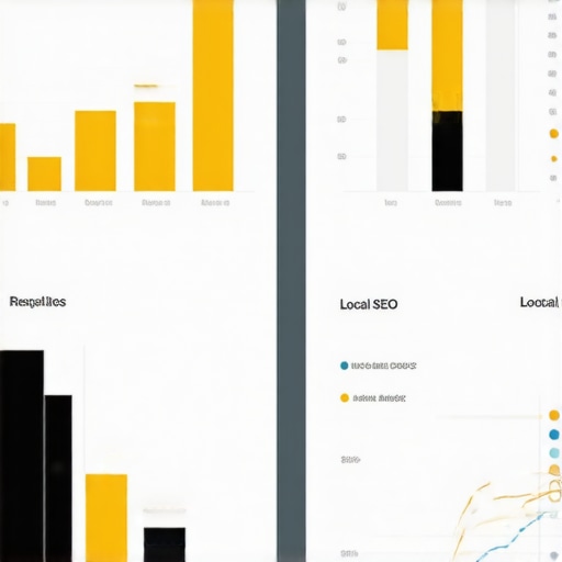 Close-up of a person analyzing local SEO performance on a digital dashboard