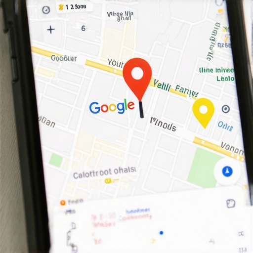 Smartphone showing a detailed Google Maps listing with business info and reviews in Plano, Texas.