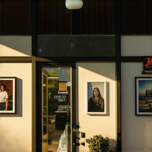 Mobile device showing fresh, localized images of a Plano storefront for better Google My Business visibility.